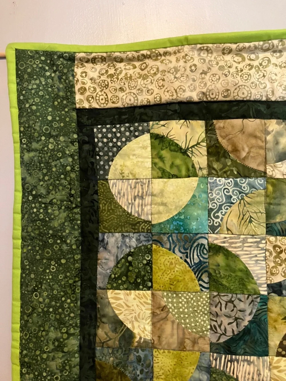 Signed Studio Art Quilt Wall Hanging 